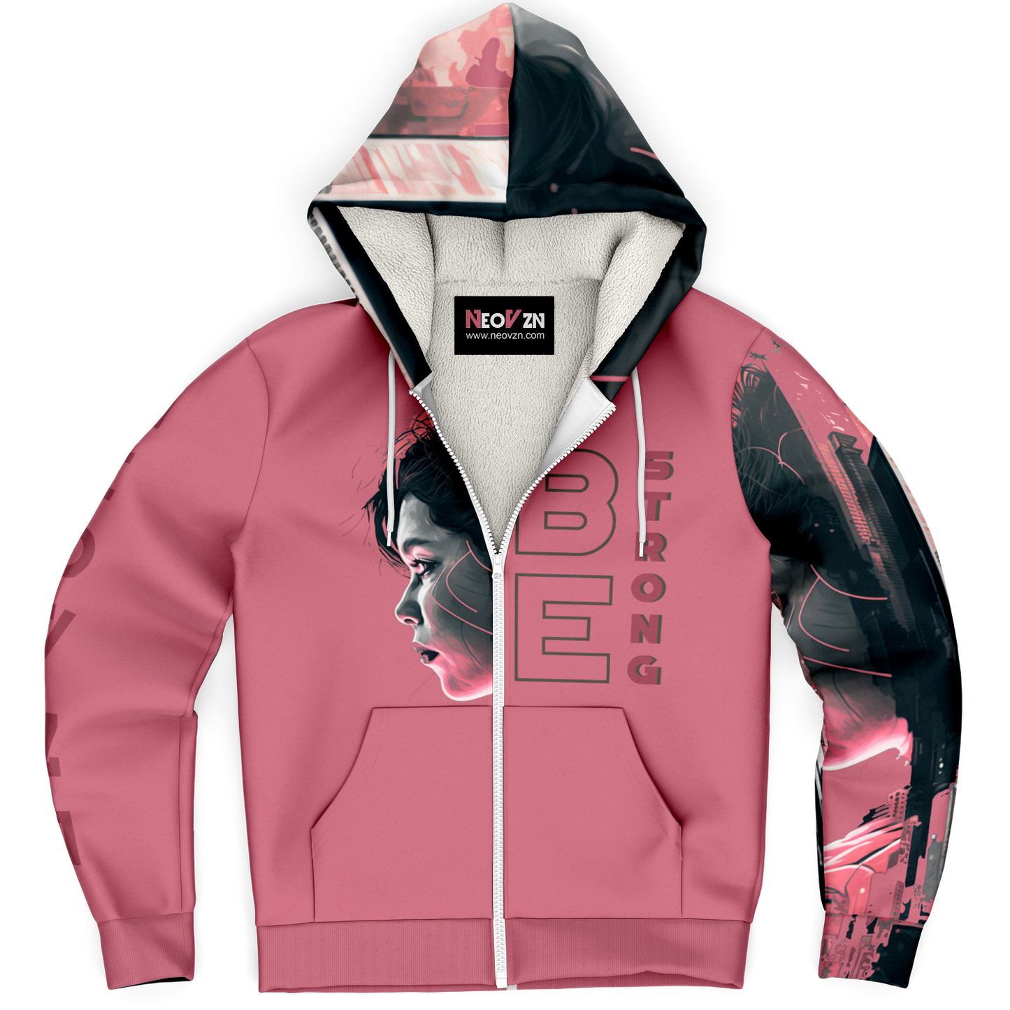 Sweat à capuche zippé en micropolaire - AOP 006