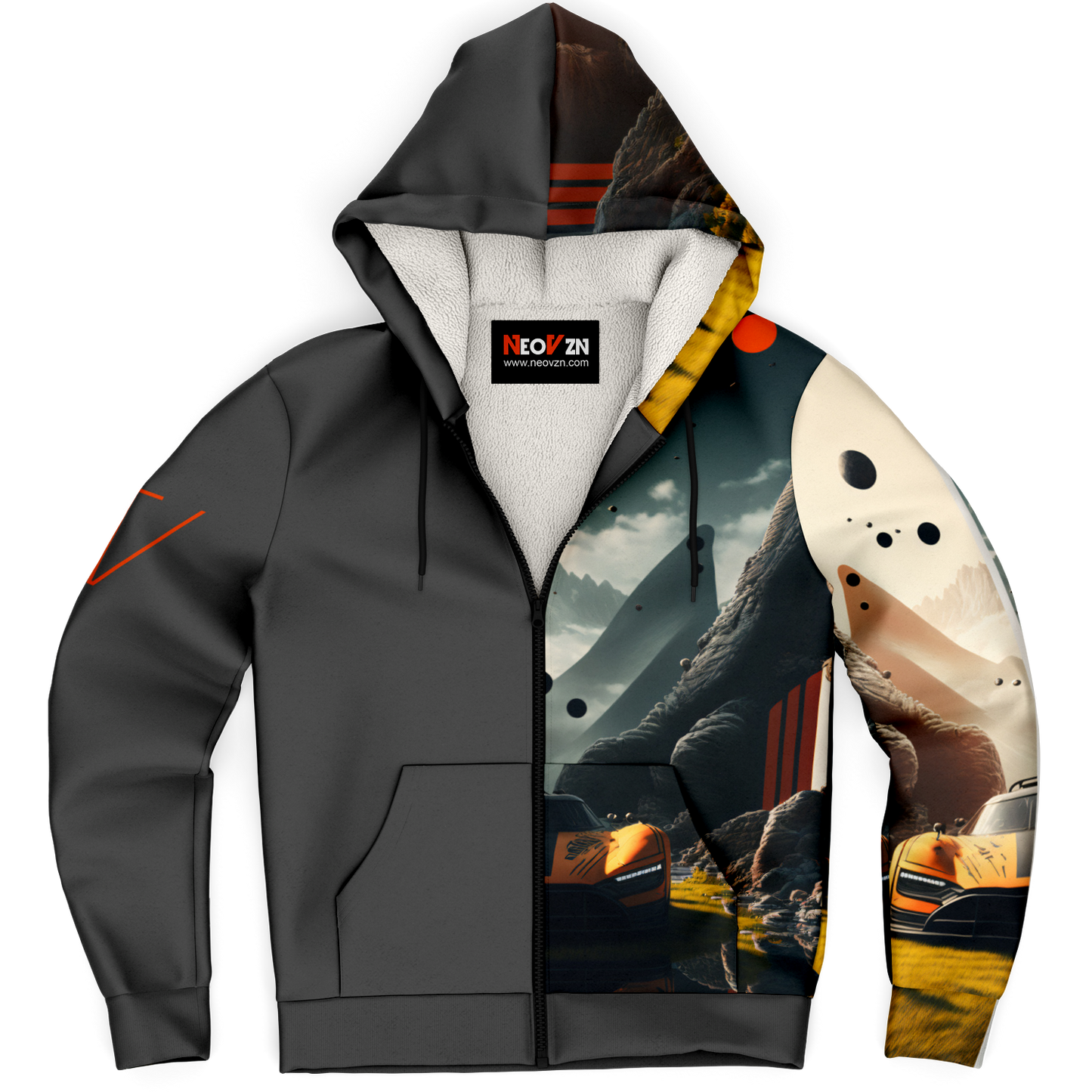 Microfleece Ziphoodie - AOP 004