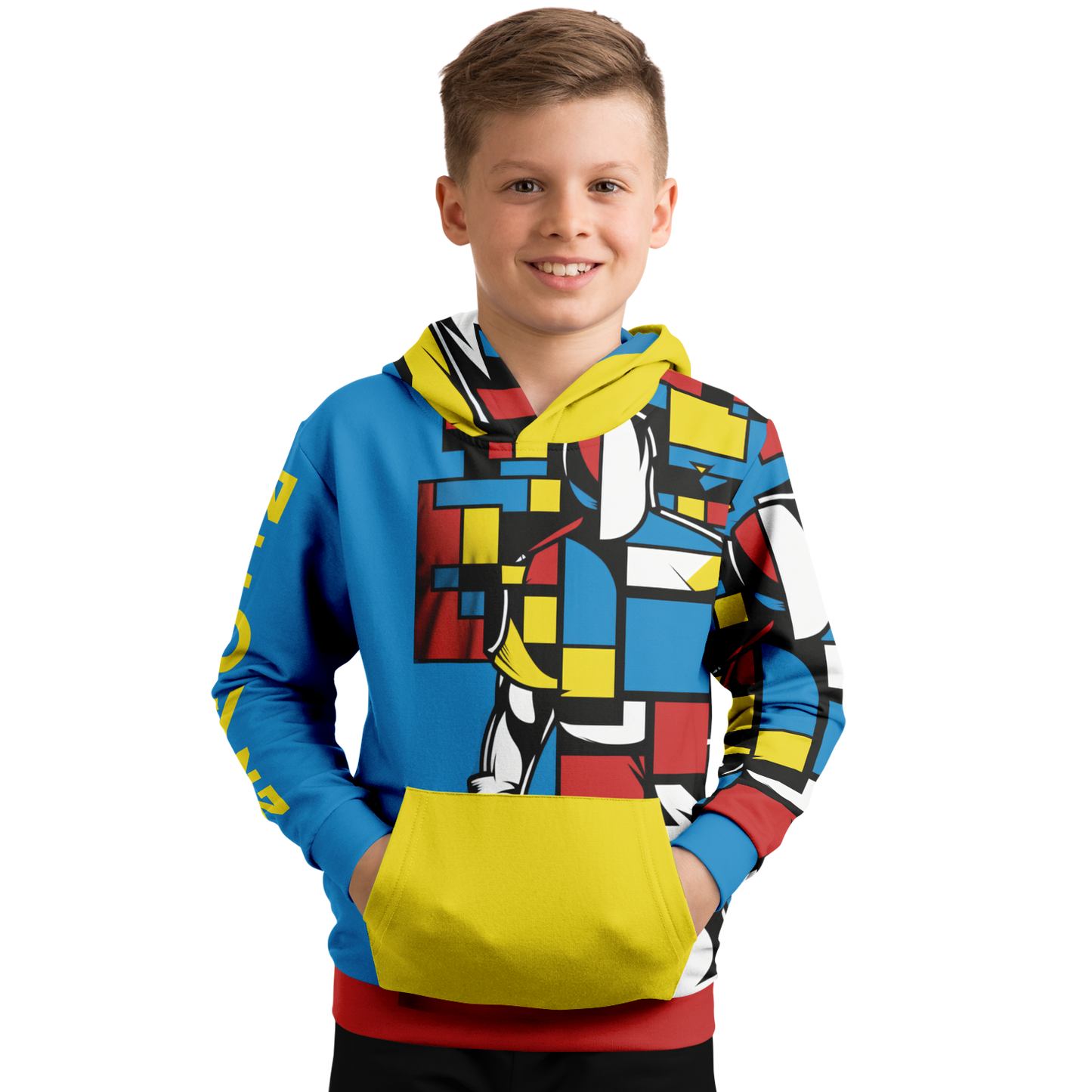 Sweat à capuche athlétique pour enfants - AOP 008