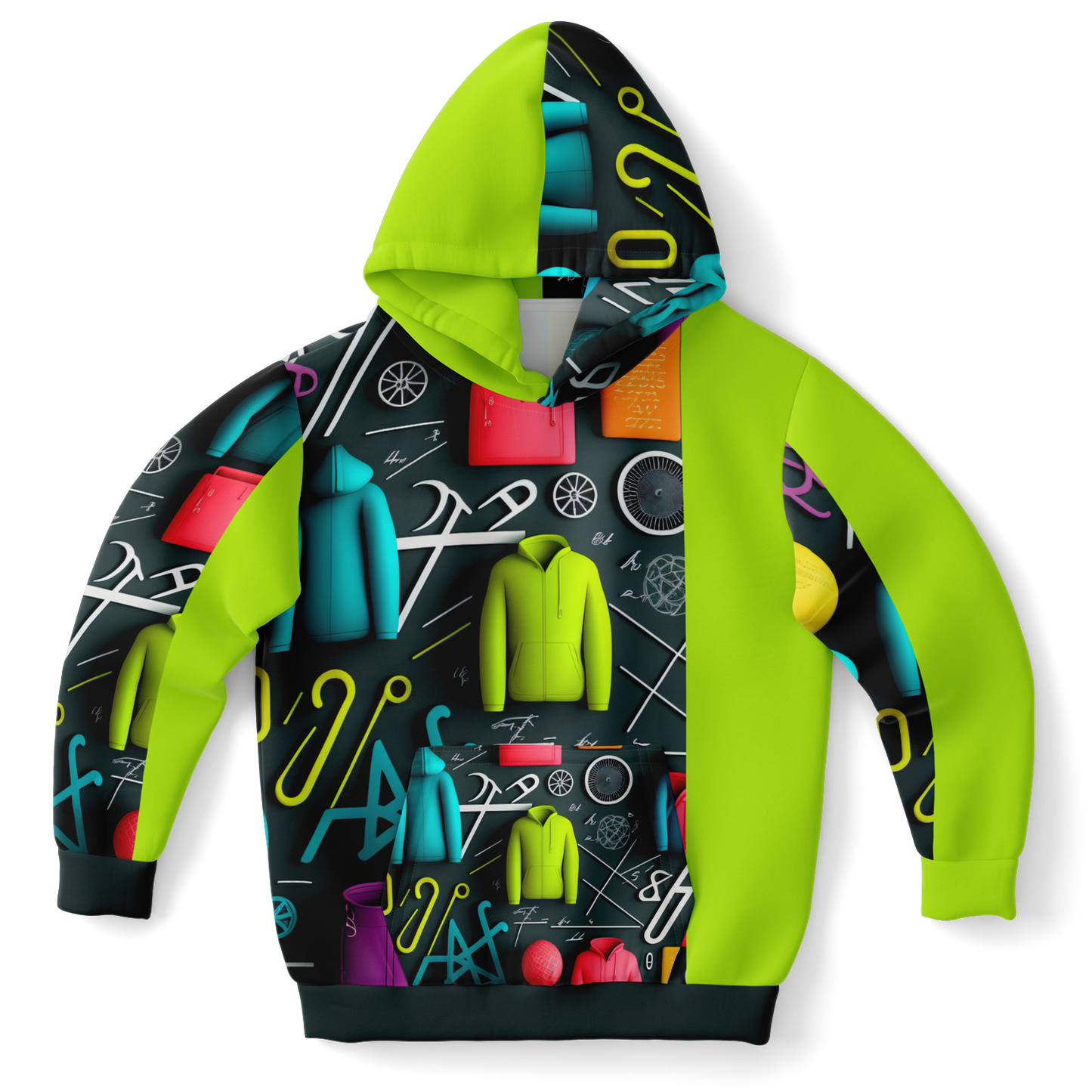 Sweat à capuche athlétique pour enfant - AOP 001