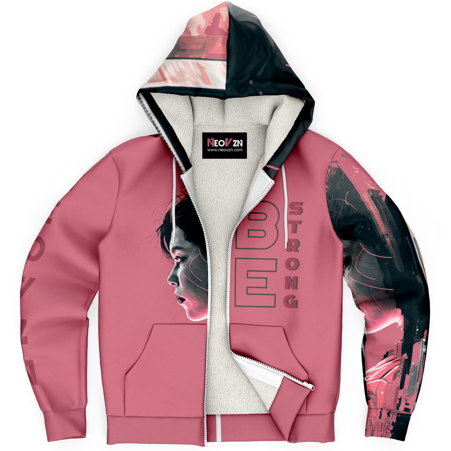 Sweat à capuche zippé en micropolaire - AOP 006