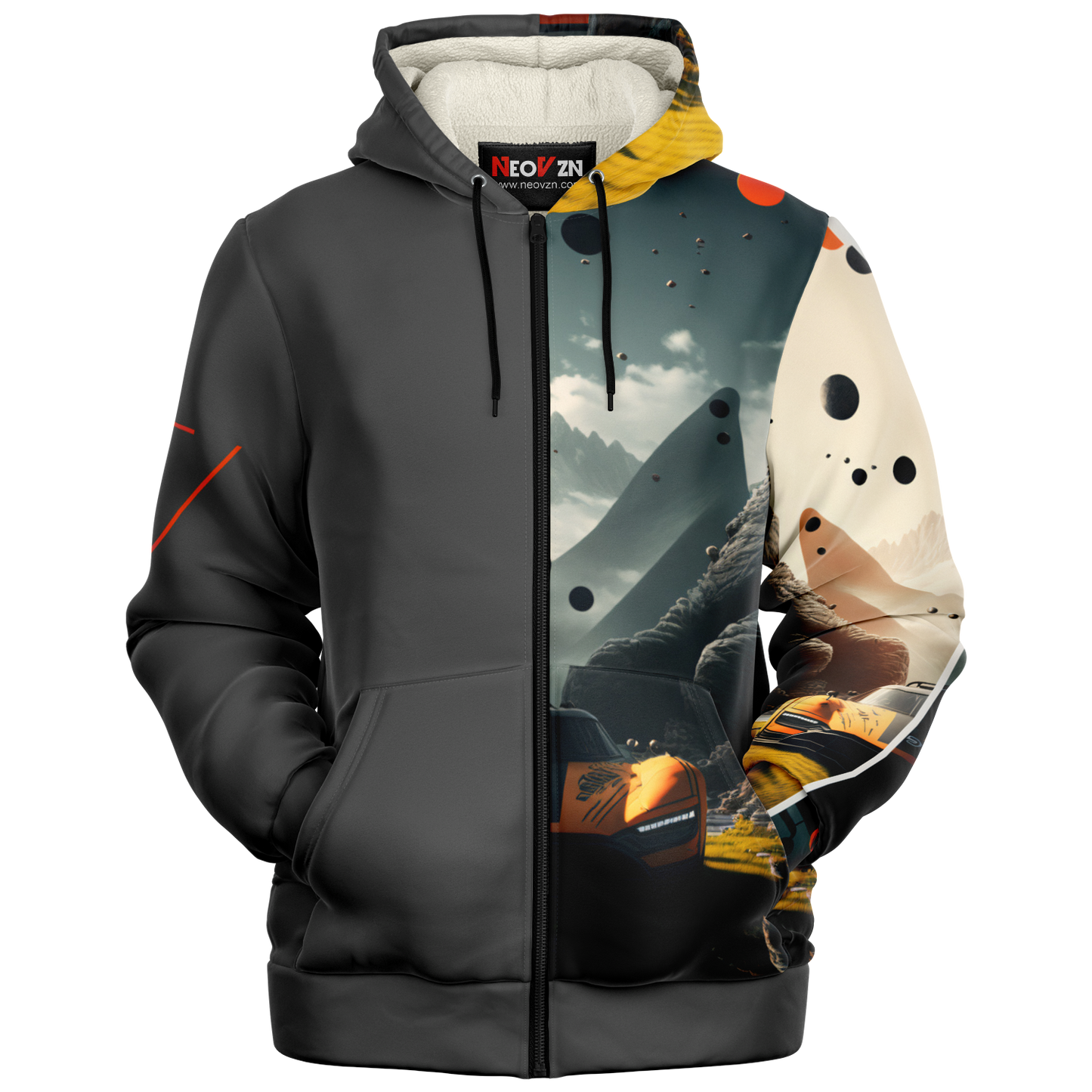Microfleece Ziphoodie - AOP 004