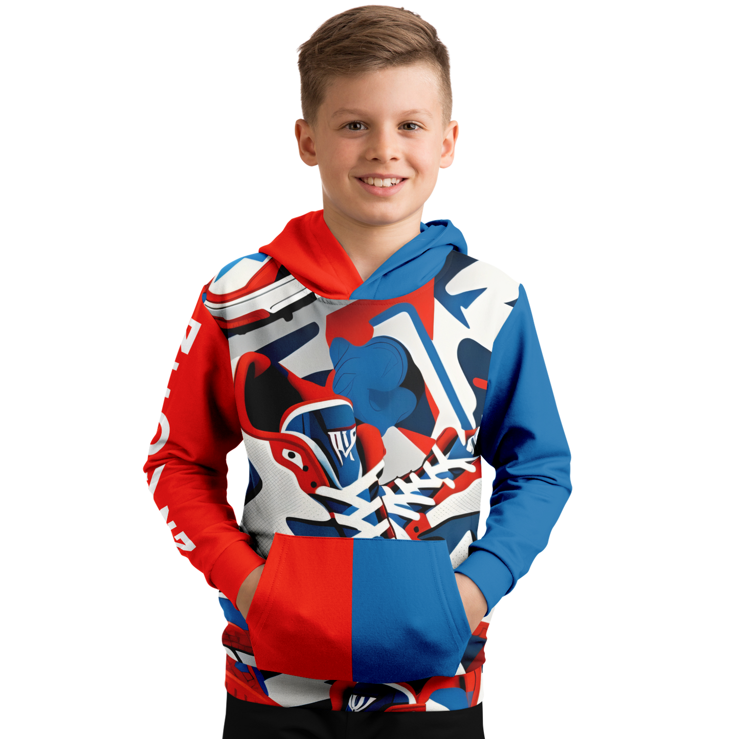 Athletic Kids Hoodie - AOP 006