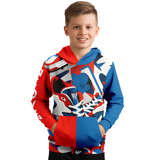 Athletic Kids Hoodie - AOP 006