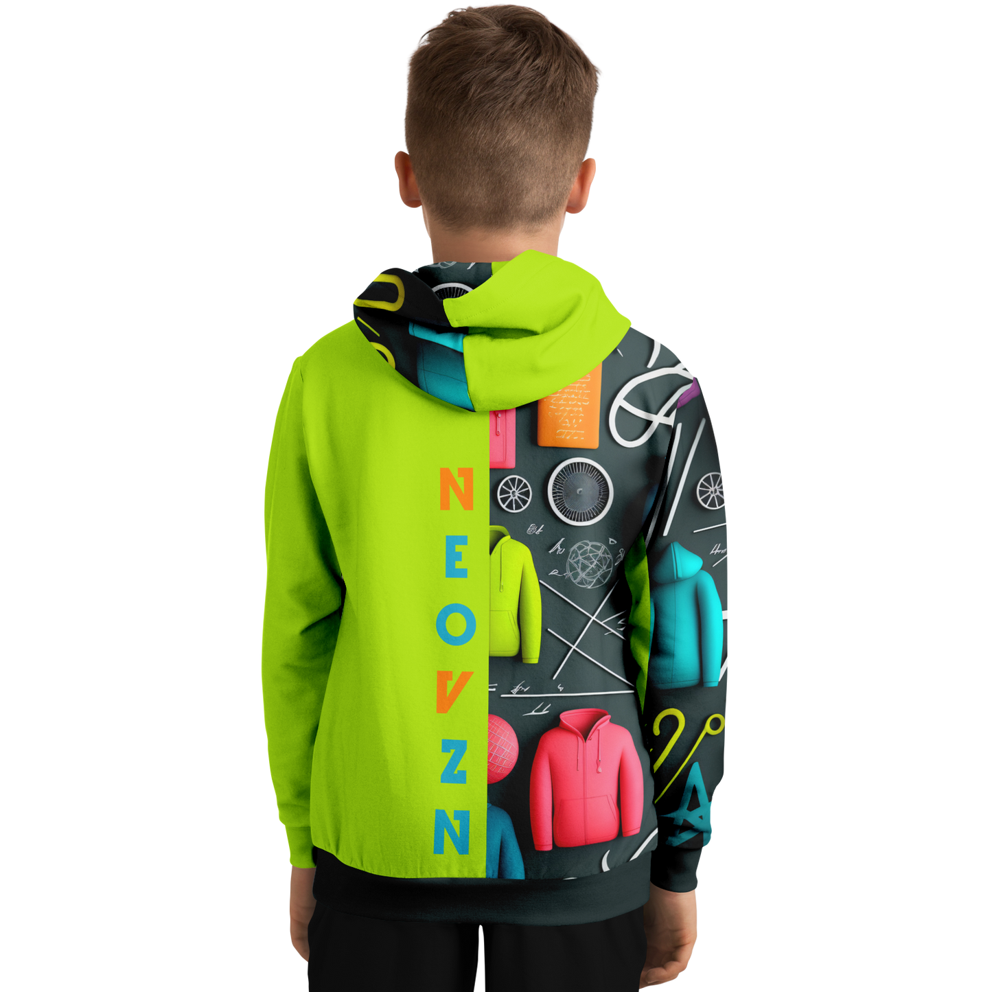 Sweat à capuche athlétique pour enfant - AOP 001