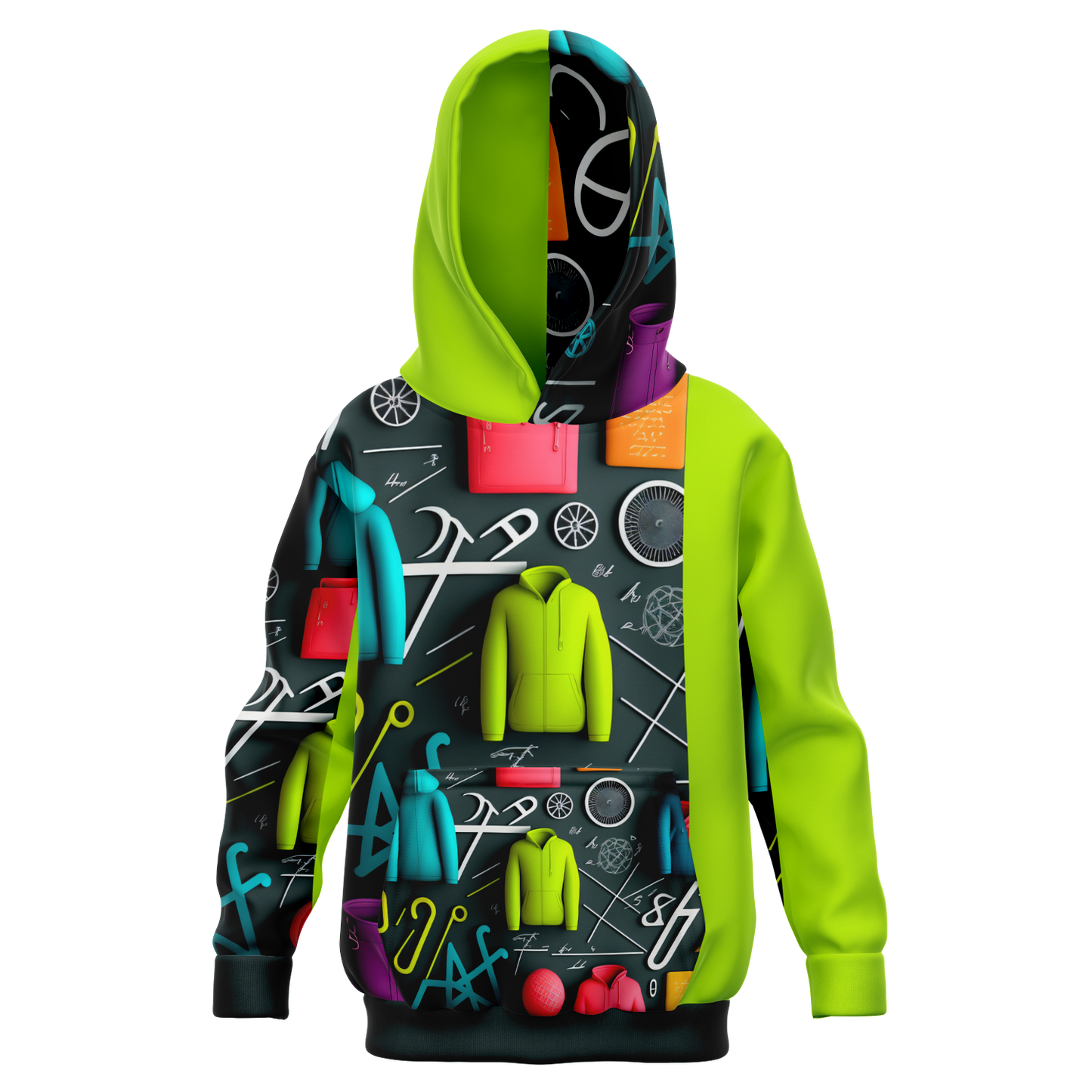 Sweat à capuche athlétique pour enfant - AOP 001