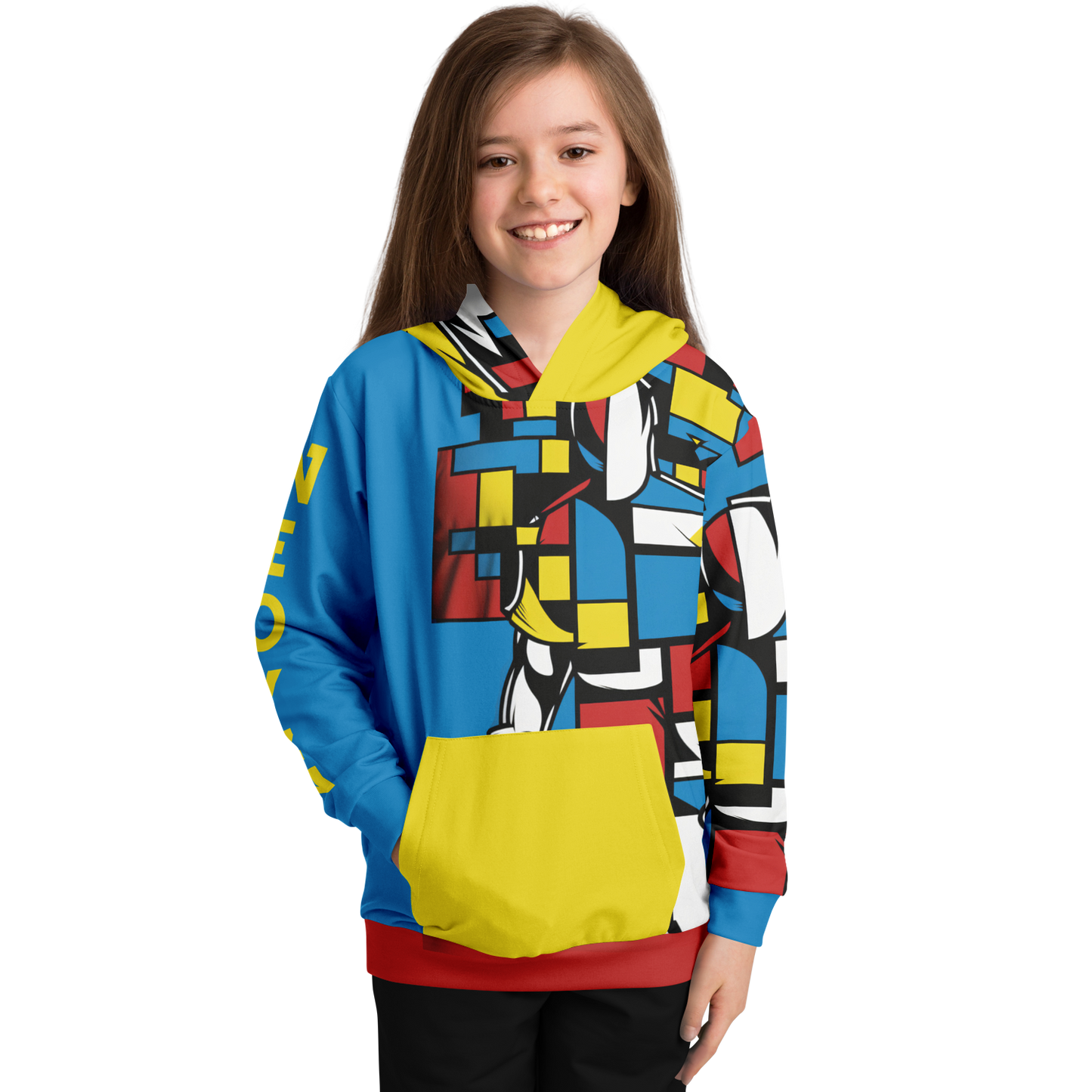 Sweat à capuche athlétique pour enfants - AOP 008