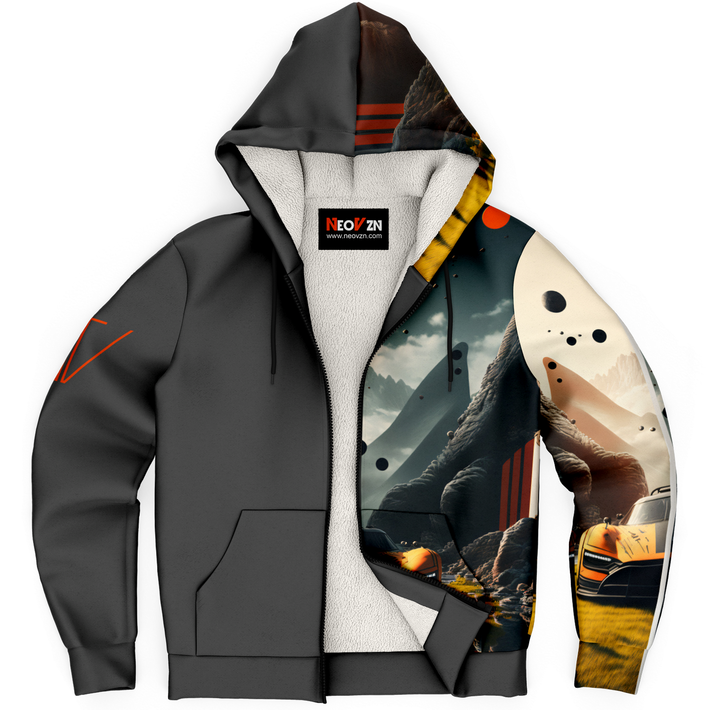 Microfleece Ziphoodie - AOP 004