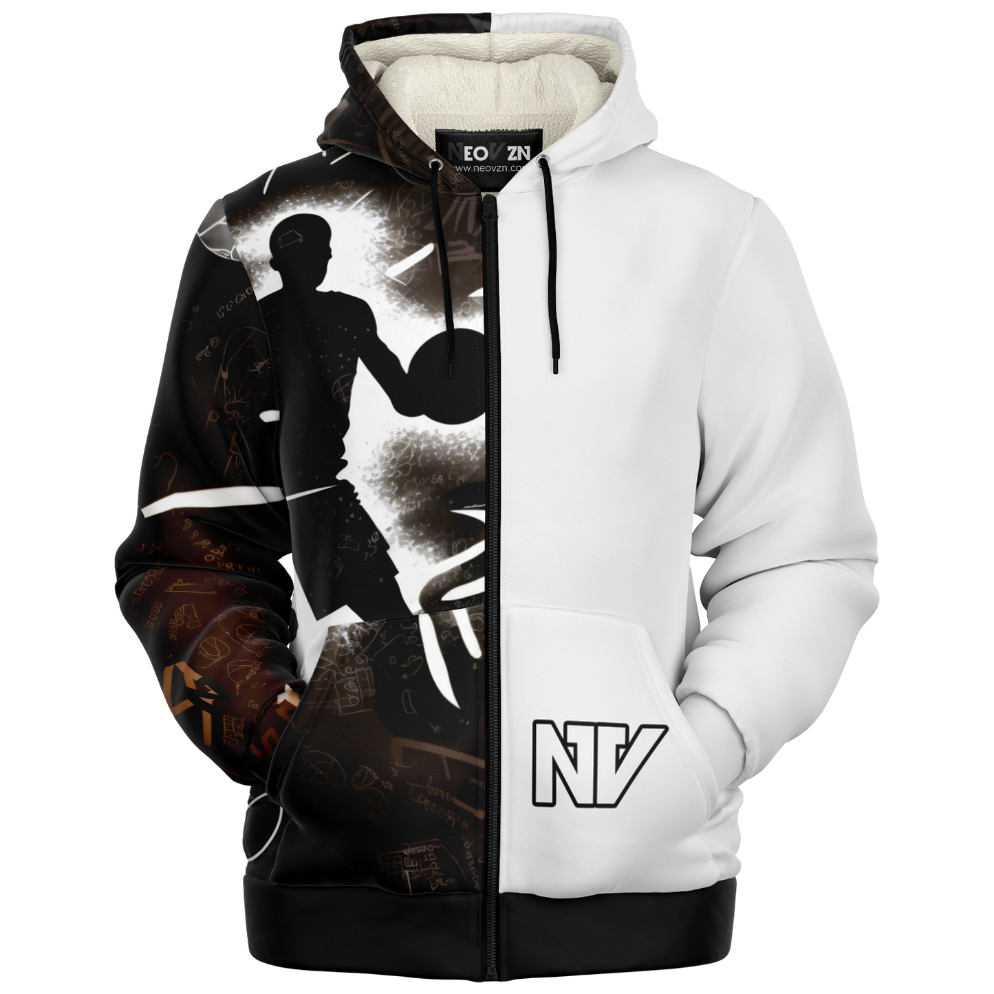 Microfleece Ziphoodie - AOP 002