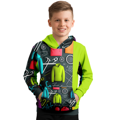 Athletic Kids Hoodie - AOP 001
