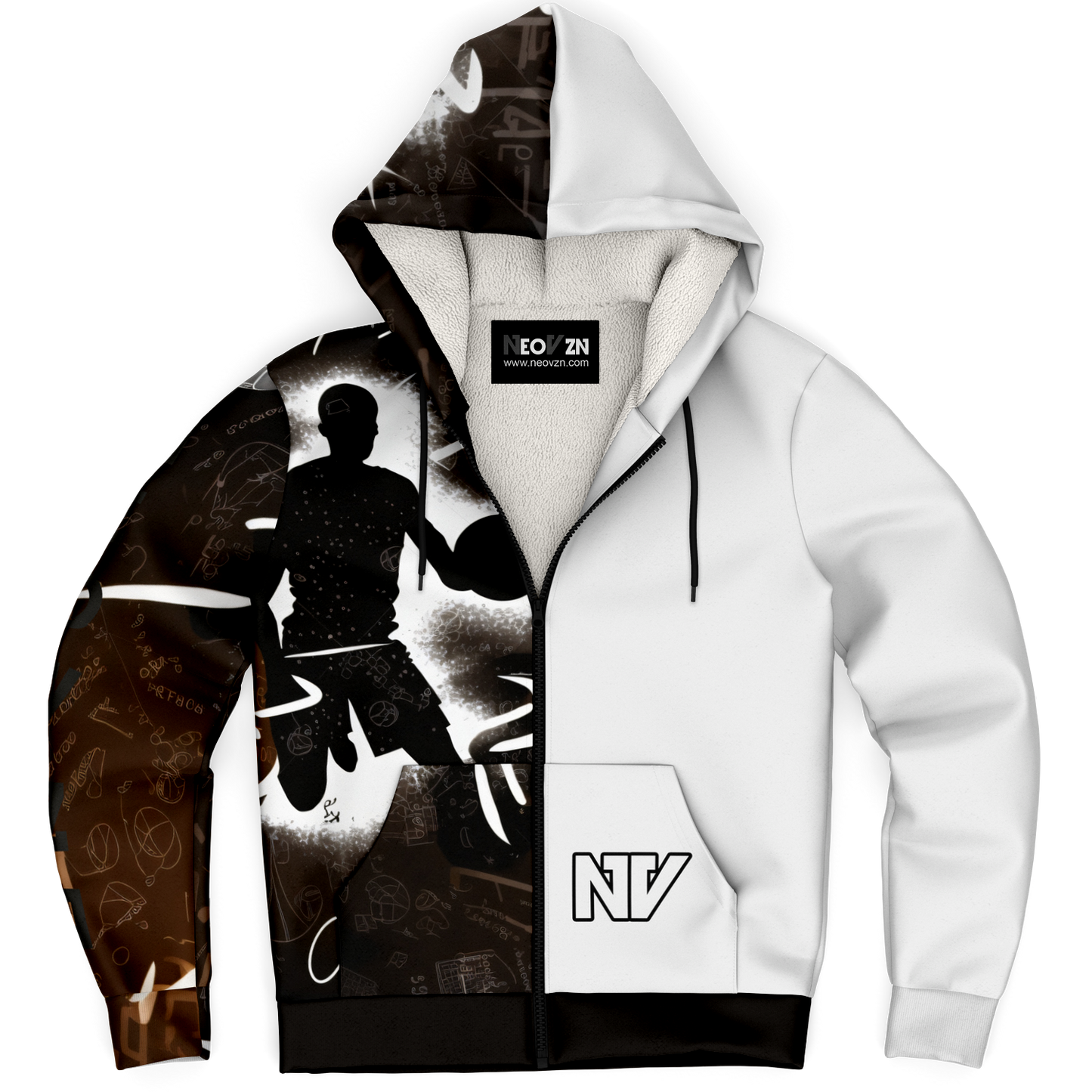 Microfleece Ziphoodie - AOP 002