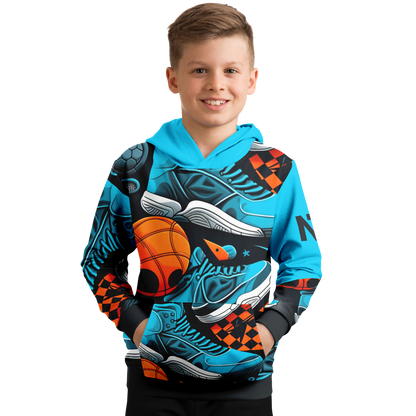 Athletic Kids Hoodie - AOP 004