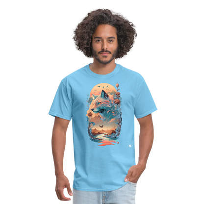 Unisex Classic T-Shirt by Fruit of the Loom - aquatic blue